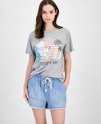 Grayson Threads, The Label Juniors' Snoopy Surf's Up Graphic T-Shirt