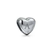 Bling Jewelry Initial Alphabet Bead Charm A-z Heart Sterling Silver European Bracelet