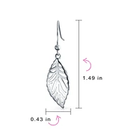 Bling Jewelry Filigree Leaf Feather Dangle Earrings in Sterling Silver 1.5 Inch Western Jewelry