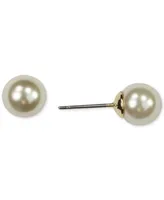 Anne Klein Gold-tone 8MM Imitation Pearl Stud Earrings