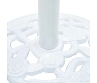 Umbrella Base White 19.8 lb 15.7" Cast Iron