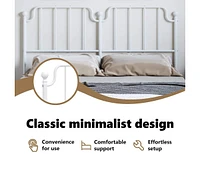 Metal Headboard White 53.1"