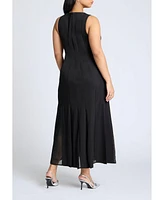 Eloquii Plus Chiffon Godet Maxi Dress