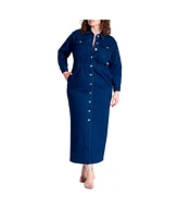 Eloquii Plus Denim Fitted Dress