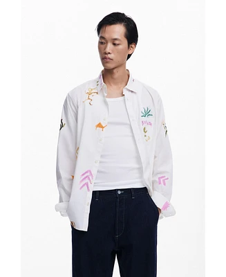 Desigual Men's Shirt with ethnic patterns
