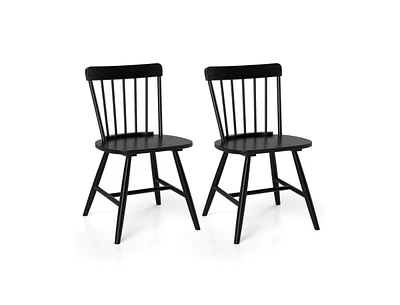 Farmhouse Kitchen Chair Set of 2 with Rubber Wood Frame