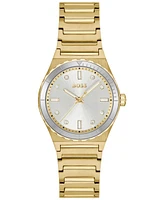 Hugo Boss Women's Candor Sport Quartz Ionic Plated Thin Gold-Tone Stainless-Steel Watch, 32mm
