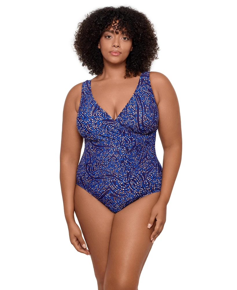 Miraclesuit Women's Plus Spotlight Oceanus One Piece Swimsuit