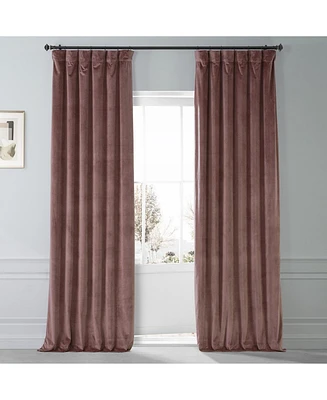 Half Price Drapes Rosehip Signature Plush Velvet Hotel Blackout Curtain