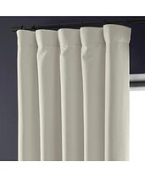 Half Price Drapes Off White Faux Linen Hotel Blackout Curtain