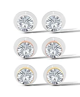 Jessica Simpson Crystal Stud Earrings Set - Trio of Sparkling Styles