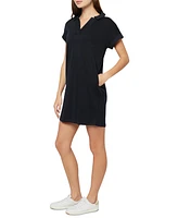 Three Dots Women's Koda Cotton Collared Mini Dress