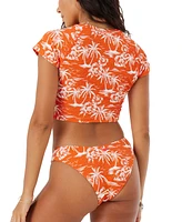 Roxy Juniors' Vacay Vibes Crop Rashguard