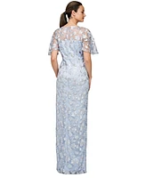 Js Collections Women's Brooke Embroidered Column Gown