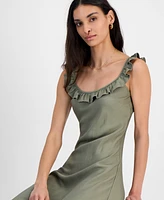 And Now This Women's Ruffle-Trim Scoop-Neck Slip Dress, Exclusively at Macy's