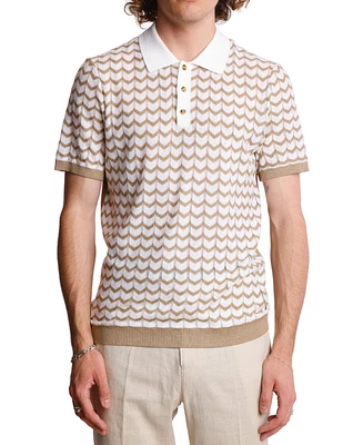 Paisley & Gray Men's Slim Fit Short Sleeve Chevron Polo Shirt