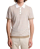 Paisley & Gray Men's Slim Fit Short Sleeve Chevron Polo Shirt