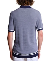 Paisley & Gray Men's Slim Fit Short Sleeve Full Placket Retro Polo Shirt