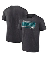 Fanatics Men's Heather Charcoal Philadelphia Eagles Super Bowl Lix Champions Under the Lights T-Shirt