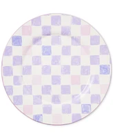 Mackenzie-Childs Lilac Check Round Platter