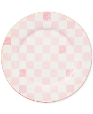 Mackenzie-Childs Pink Check Round Platter