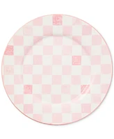Mackenzie-Childs Pink Check Round Platter