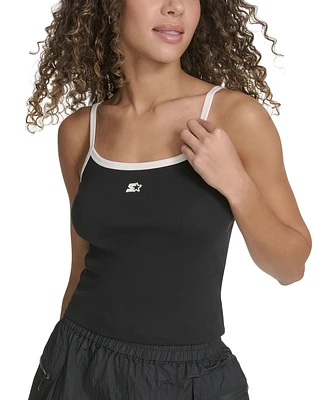 Starter Women's Ringer Contrast-Strap Square-Neck Tank Top