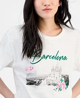 Rebellious One Juniors' Barcelona Graphic T-Shirt