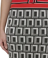 Karl Largerfeld Paris Women's Geo-Print Knit Pencil Skirt