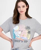 Grayson Threads, The Label Juniors' Snoopy Surf's Up Graphic T-Shirt