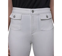 Karl Lagerfeld Paris Women's Patch Pocket Flare-Leg Jeans