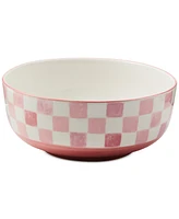 MacKenzie-Childs Pink Check Serving Bowl, 112-oz.