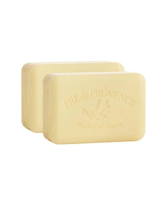 Pre de Provence Moisturizing 250g French Soap Bar, Quad-Milled, Long Lasting, Moisturizing, Rich and Creamy Lather (Set of 2)