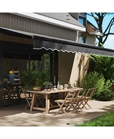 Outsunny 15' x 10' Electric Retractable Awning, All Aluminum Frame