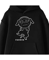 Naruto Classic Pakkun Youth Black Hooded Sweatshirt-xl