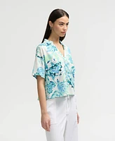 Nvlt Women s Cropped Button Front Shirt