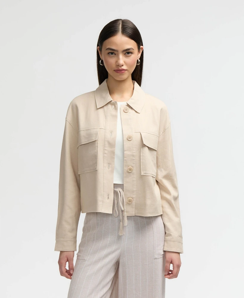 Nvlt Women s Double Pocket Shacket