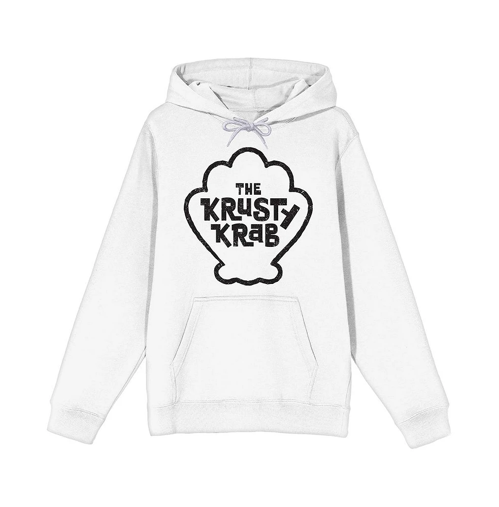 SpongeBob SquarePants Men's The White Krusty Krab Logo Hoodie- M