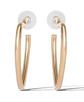 Jessica Simpson Gold-Tone Heart-Shaped Hoop Earrings – Valentines Gift Romantic and Stylish Fashion Hoops