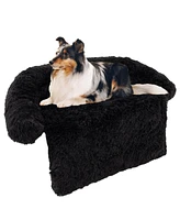 44"x 40"x 32" Plush Calming Dog Couch Bed with Anti-Slip Bottom