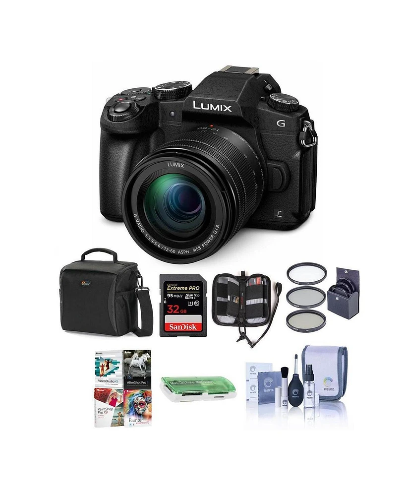 Panasonic Nikon Lumix Dmc-G85 Mirrorless Camera with 12-60mm F/3.5-5.6 Lumix G Vario Power Ois Lens, Black