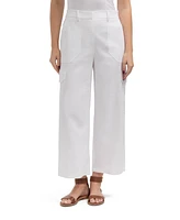 Ellen Tracy Women's Linen Cargo Wide Leg Pant