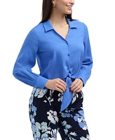 Ellen Tracy Women's Tie Front Shirt