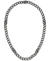 Hugo Boss Men's Double B Absolute Galvanic Blackening Stainless Steel Chain Necklace