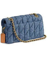 Coach Small Tabby Denim Shoulder Bag 26 with Quilting