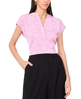 Vince Camuto Women's Split-Neck Cap-Sleeve Top