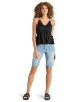 Steve Madden Women's Mina Ruffle-Trim Sleeveless Top
