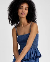 Tommy Hilfiger Women's Chambray Peplum Jumpsuit