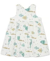 Little Me Baby Girls Aquatic Dress & Diaper Cover, 2 Piece Set