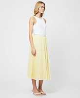 French Connection Women's Sunburt Pleated Crepe Skirt